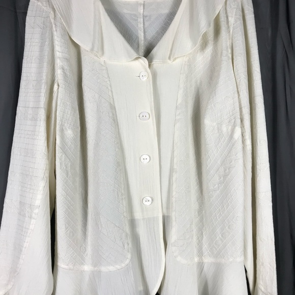 Coldwater Creek Blouse Textured button up size 2X - Picture 5 of 9
